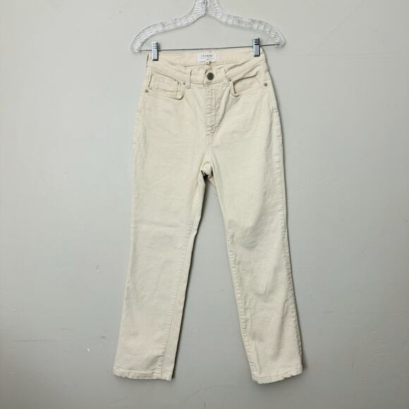 La Ligne Cream Straight Leg Denim Jean Women’s Size 26 - Picture 1 of 9